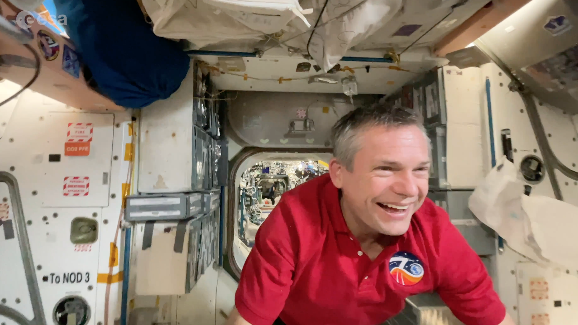 Astronaut Andreas Mogensen aboard the ISS
